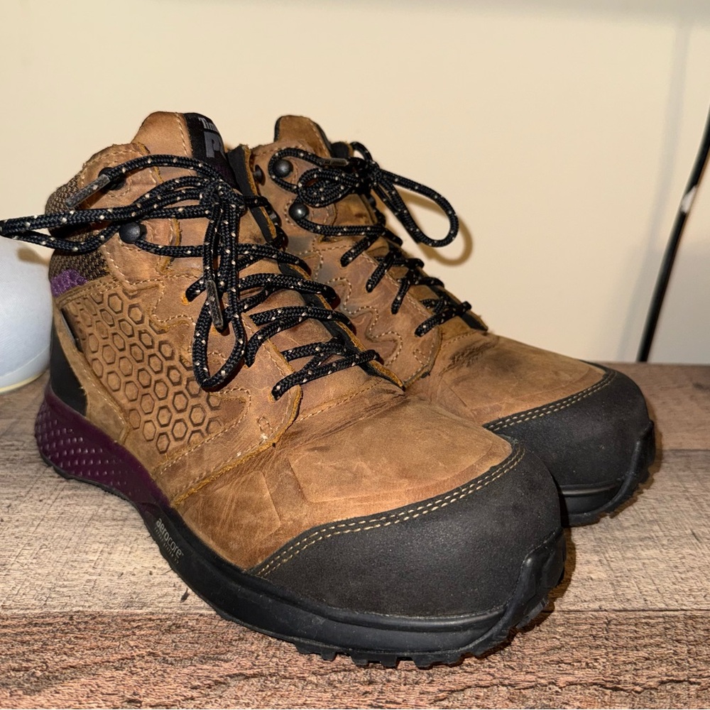Timberland PRO Brown and Black Combat Boots